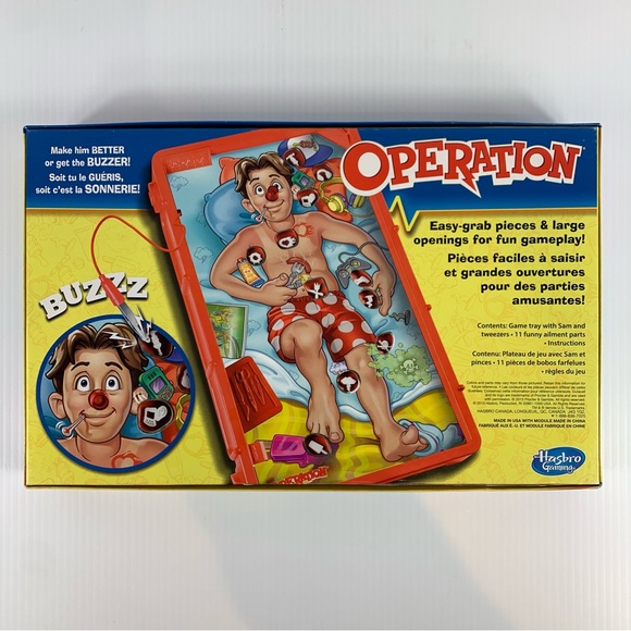 Operation Board Game 2013 Hasbro Tested Buzz & Nose Lights Up 100% Complete - Picture 6 of 16